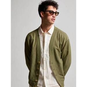 NEW ASHER beck textured cardigan in moss